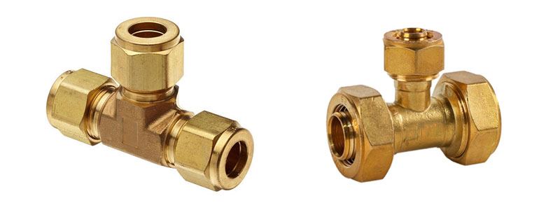 Brass Tee with Nut & Ferrule Manufacturers, Suppliers & Stockists in India